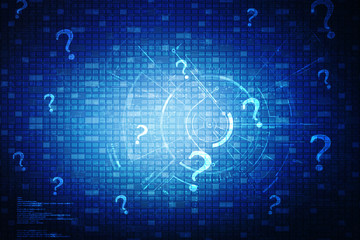 2d rendering question mark concept
