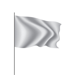 Waving the white flag on a white background
