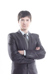 portrait of a successful businessman .isolated on white background