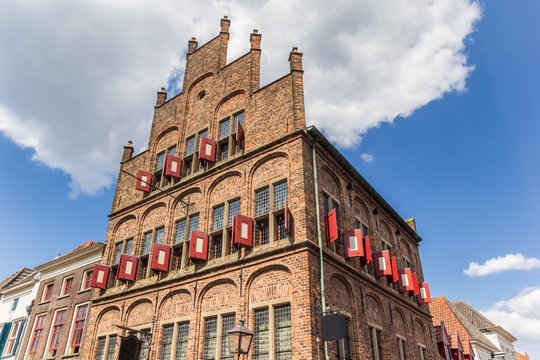 Historic weigh house in the center of Doesburg, The Netherlands