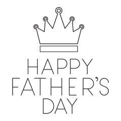 fathers day handmade font with king crown vector illustration design