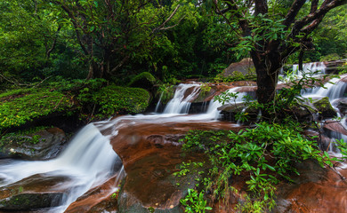 Tad-Wiman-Thip waterfall, Beautiful waterfall in Bung-Kan province, ThaiLand.