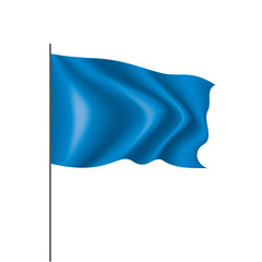 Waving the blue flag on a white background