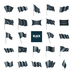 Waving the black flag on a white background