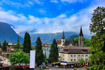 Fototapeta na wymiar view of interlaken, switzerland