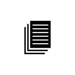 Paper Documents. Flat Vector Icon illustration. Simple black symbol on white background. Paper Documents sign design template for web and mobile UI element