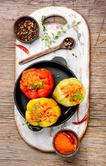 Stuffed pepper with meat