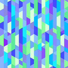 Multicolored pattern with planes and triangles. Seamless mosaic texture. Geometric wallpaper of the surface. Bright colors. Print for polygraphy, posters, t-shirts and textiles