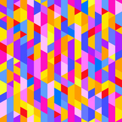 Tiled background with trapeziums and polygons. Geometric pattern. Abstract wallpaper. Seamless texture. Print for banners, posters, flyers and textiles. Greeting cards. Doodle for design