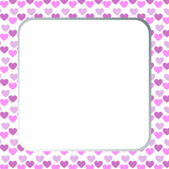 Squared Frame with seamless hearts