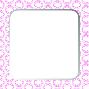 Squared Frame with rose seamless pattern