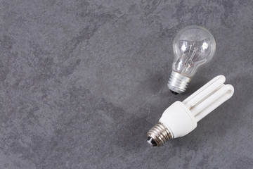 Old & New Light Bulbs / Comparison of old & new light bulbs