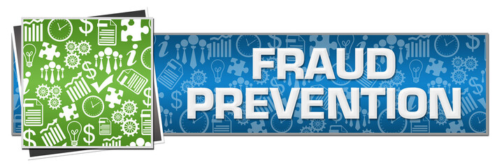 Fraud Prevention Green Left Symbols Blue Text 