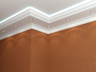 The ceiling in a classic style. 3d rendering © psycoma