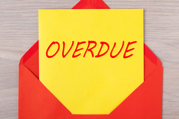 Red Overdue Envelope