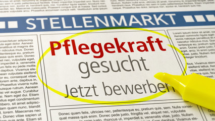 Stellenanzeige - Pflegekraft gesucht