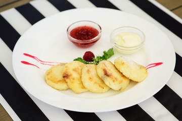 Sweet delicious cottage cheese pancakes