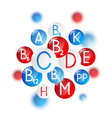 Main vitamin icons for Your design