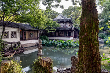 Suzhou garden ancient building landscape