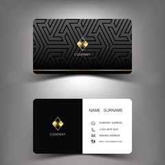 Black and white business card template design. With inspiration from the abstract EPS10.