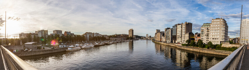 Obraz premium liege belgium cityscape high definition panorama