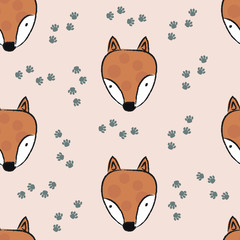 seamless pattern with squirrel 