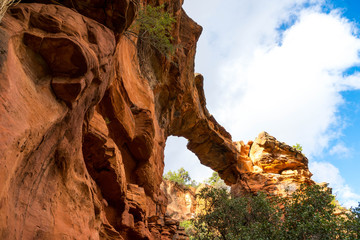 Underneath Devil's Bridge in Sedona 
