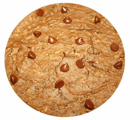 Chocolate Chip cookie isolated on white background
