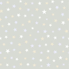 Seamless pattern with stars. Childish vector background