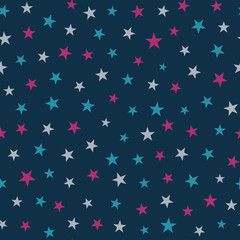 Seamless pattern with stars. Childish vector background