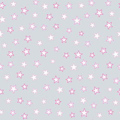 Seamless pattern with stars. Childish vector background