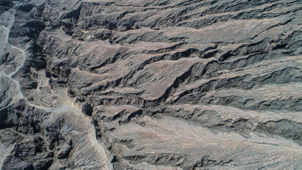 Mount Bromo in East Java, Indonesia. .Aerial view and top view