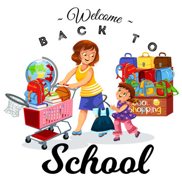 School shopping with mom poster