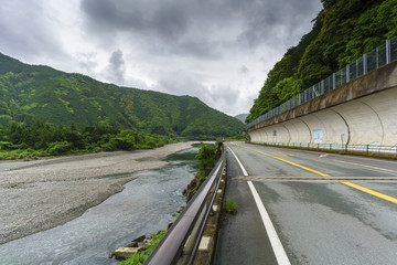 Naklejka premium Beautiful scenery of Miyama town and river , Japan
