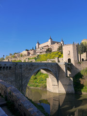 The Alcantara Bridge over the Tagus River, Toledo Spain