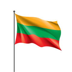 Lithuania flag, vector illustration