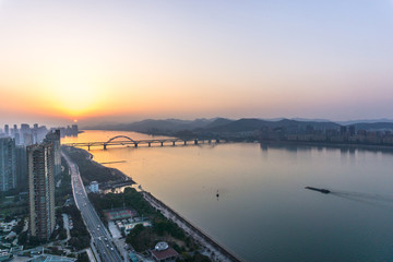 Fototapeta na wymiar panoramic city skyline