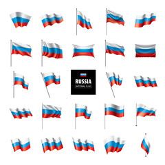 Russia flag, vector illustration
