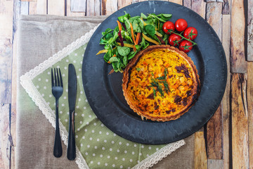 delicious scallops and vegetables pie