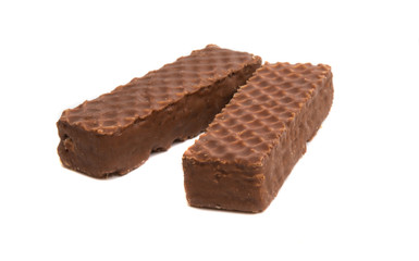 chocolate wafers isolated