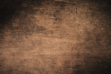 Old grunge dark textured wooden background,The surface of the old brown wood texture,top view brown wood paneling