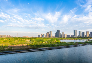 panoramic city skyline