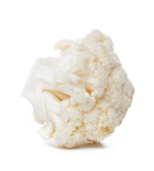 Cauliflower. Piece isolated on white.