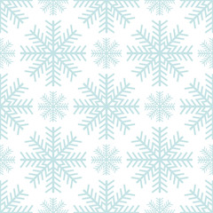 Fototapeta na wymiar Winter background. Abstract snowflake seamless pattern. Vector illustration.