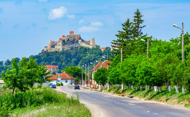 Rupea Fortress, Transylvania, Romania: Street view of the medieval fortress of the city in Transylvania historic region of Romania, Eastern Europe - obrazy, fototapety, plakaty