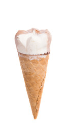 ice cream in a waffle cup