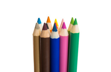 colored pencils isolated