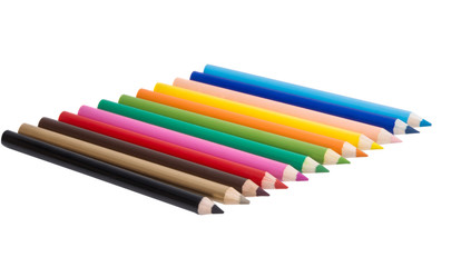colored pencils isolated