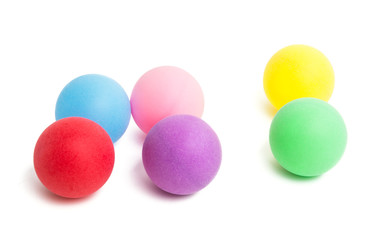 ping pong balls isolated
