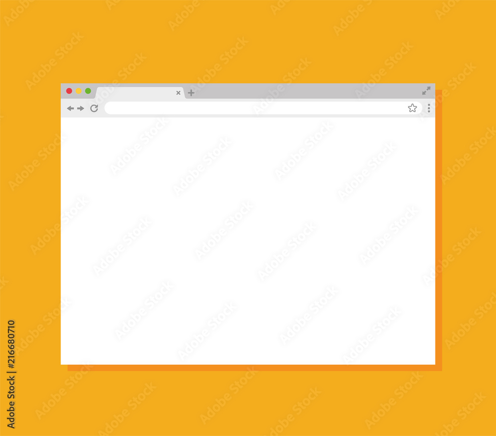 Wall mural browser window. flat style - stock vector.